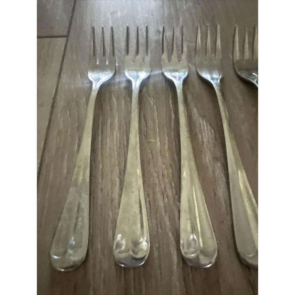 6 Towle ASHLEY Stainless 18/8 Supreme Cocktail Seafood Forks Silverware Flatware